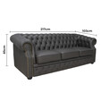 Half Genuine Leather 3 Seater Sofa M107